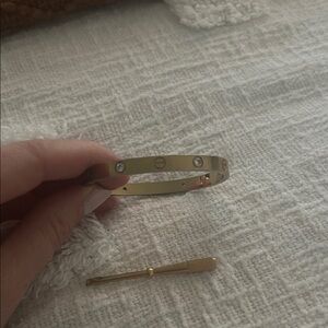 Inspired Love Gold Bracelet with stone